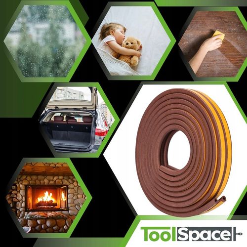 Uszczelka do okien i drzwi profil P 25 mb BRĄZ na Arena.pl