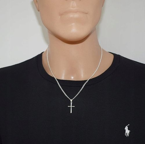 Łańcuszek Srebrny Pancerka Pełny Diamentowany Krzyżyk pr 925 Grawer Gratis na Arena.pl