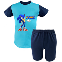 Krótka Piżama dziecięca Sonic - Szybki jak błyskawica