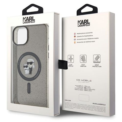 Etui Karl Lagerfeld do iPhone 15, iPhone 14, iPhone 13, Czarny, MagSafe na Arena.pl