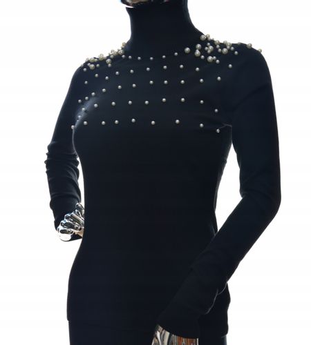 Damski golf sweter z golfem perełkami perełki UNI na Arena.pl