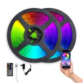 Taśma LED RGB 5050 Aplikacja SMART HOME 20M PILOT Bluetooth muzyka zestaw
