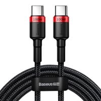 nylonowy mocny kabel przewód usb-c pd 100w 20v 5a 2m czarny
