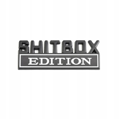 Naklejka Stylowa Wlepka na Samochód Emblemat SHITBOX EDITION Gruzek Tuning na Arena.pl