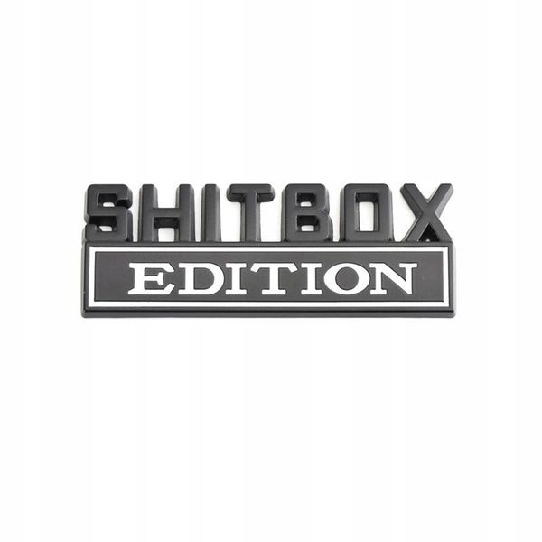 Naklejka Stylowa Wlepka na Samochód Emblemat SHITBOX EDITION Gruzek Tuning zdjęcie 5