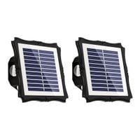Zestaw 4 Lampy Solarne LED Ścienne 3 Tryby Ogrodowe Zimna Ciepła Biel