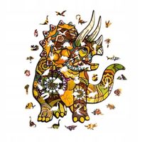 PUZZLE Kreatywna Układanka TRICERATOPS Ciekawe Hobby Dla RODZINY Zestaw