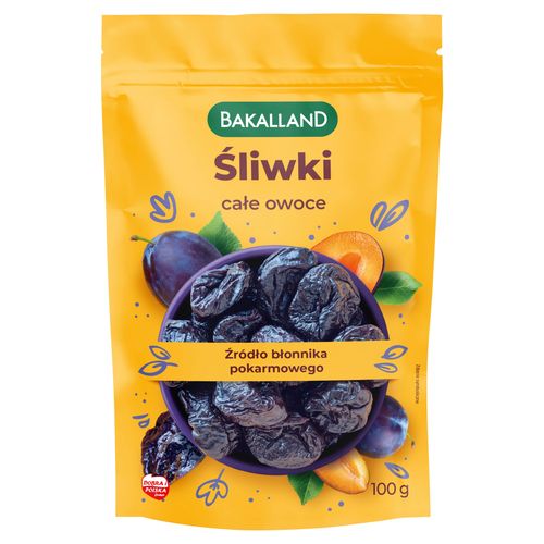 Bakalland ŚLIWKI CAŁE 100g SUSZONE OWOCE śliwka na Arena.pl