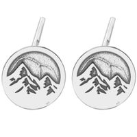 Srebrne Kolczyki Góry Kółka Srebro 925