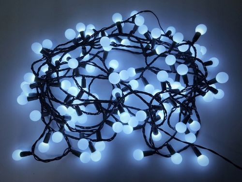LAMPKI CHOINKOWE KULKI 100 LED ZIMNA BIEL 8 FUNKCJI IP44 NA CHOINKĘ CHOINKA na Arena.pl