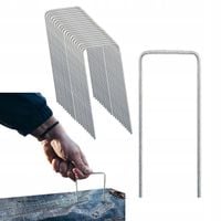 SZPILKI KOTWY KOŁKI METALOWE DO AGROTKANINY AGROWŁÓKNINY 3x15cm 100szt