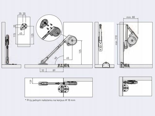 PODNOŚNIK GTV BARKOWY DOLNY OLEJOWY VIM KLAPY DOLNE DŁUGIE RAMIĘ na Arena.pl