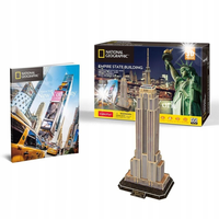 PUZZLE 3D Przestrzenne Empire State Building SUPER Zestaw Prezent 66el
