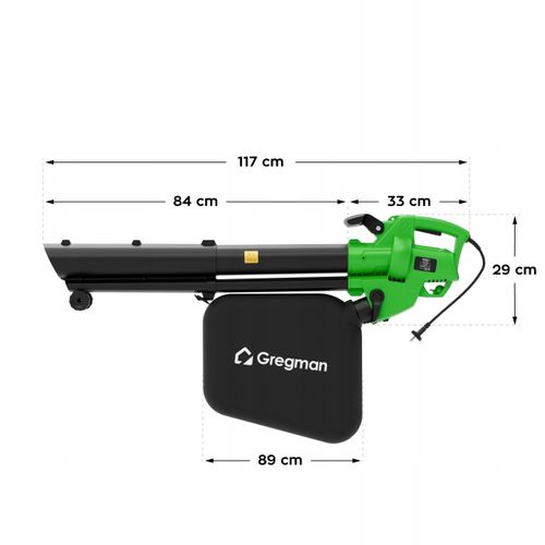 Elektryczna Dmuchawa Odkurzacz Do Liści Picker 30 Rozdrabniacz Gregman na Arena.pl