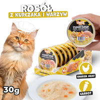 Mokra karma dla kota rosół z kurczaka i warzyw 30g x 8szt UNIQ PETS