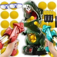 Gra Zręcznościowa Dla Dzieci STRZELANIE DO CELU GŁODNY DINOZAUR 2 PISTOLETY