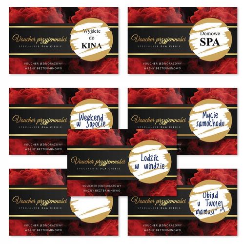 25x VOUCHERY PRZYJEMNOŚCI ZDRAPKI MIŁOŚCI walentynki Prezent Kupon +KOPERTA na Arena.pl