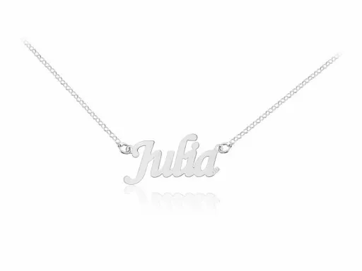 SREBRNY NASZYJNIK Z DOWOLNYM IMIENIEM SŁOWEM IMIĘ zdjęcie 2