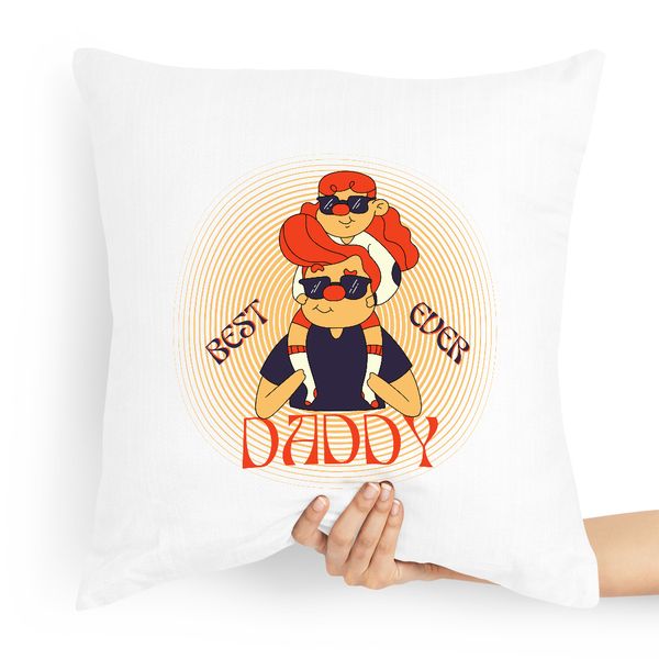 Poduszka Prezent Dla Taty Ojca Best Ever Daddy Z Nadrukiem Ze Zdjęciem zdjęcie 1