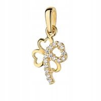 Złoty Wisiorek ZAWIESZKA KONICZYNKA Cyrkonie 333