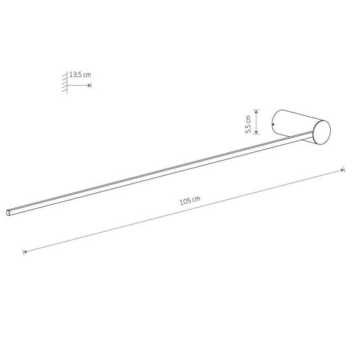 Podłużna lampa ścienna Arm 10856 Nowodvorski LED 14W 4000K stick czarny na Arena.pl