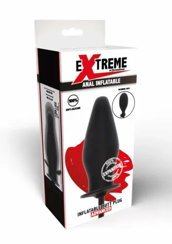 extreme inflatable butt plug advanced silikonowy z pompką czarny na Arena.pl