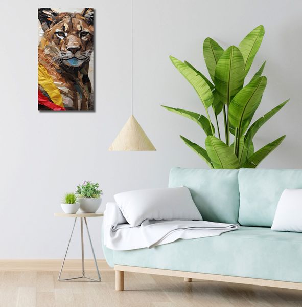 Obraz 30x60cm Papierowy Tygrys zdjęcie 2