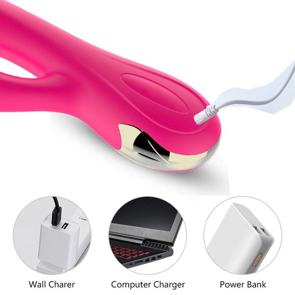 Wibrator-Silicone Vibrator USB 7 Function + Booster / Heating zdjęcie 16