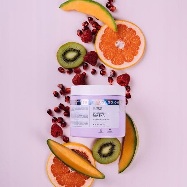 Rewitalizująca maska do włosów farbowanych z adaptogenami so!flow 400 ml zdjęcie 6
