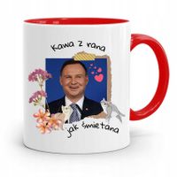 Kubek Czerwony Prezydenta Andrzej Duda Kawa Z Rana