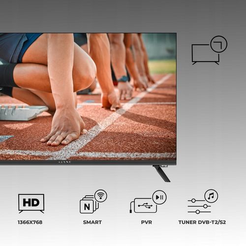 Telewizor bezramkowy LED direct Kiano KE32 Smart TV HD Ready czarny na Arena.pl