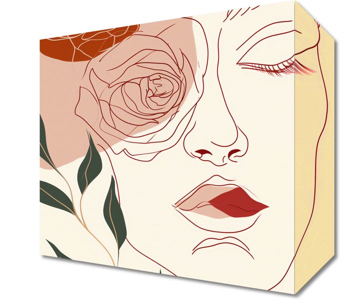 Obraz 20x20cm Beż i Twarz zdjęcie 1