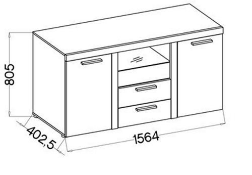 Komoda Mamba 2D2S oldstyle 156 cm na Arena.pl