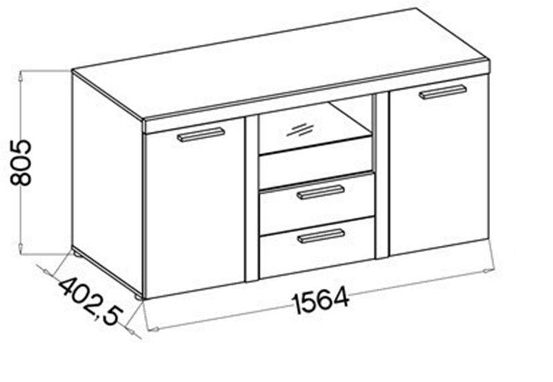 Komoda Mamba 2D2S oldstyle 156 cm zdjęcie 2