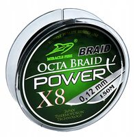 PLECIONKA WĘDKARSKA 8-splotowa 0,12 mm czarna