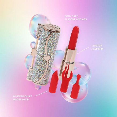 Sparkle - Lipstick Vibrator With 4 Attachments - Iridescent na Arena.pl
