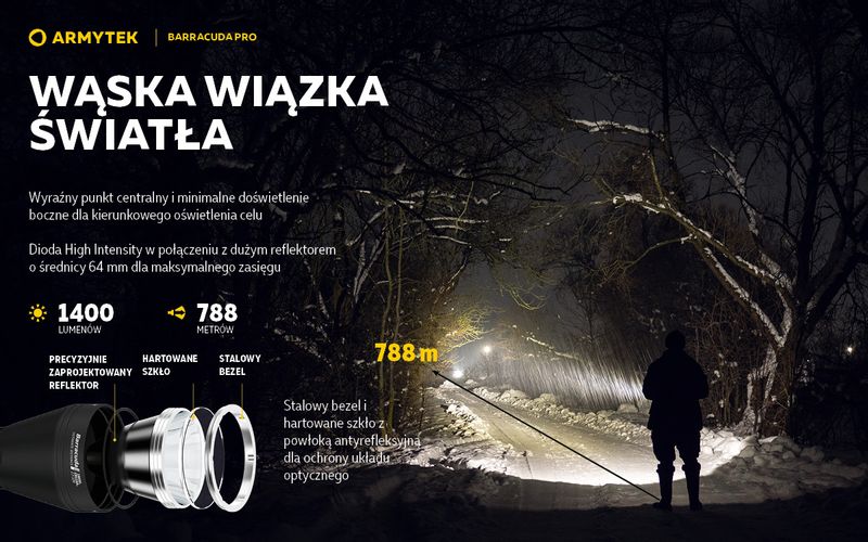 Latarka Armytek Barracuda Pro XHP35 HI Warm zdjęcie 5