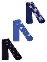 Rajstopy chłopięce bawełniane we wzory 3PAK 104-110 YOCLUB