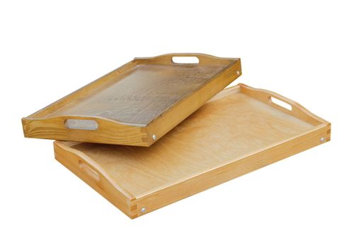 Taca, stolik śniadaniowy - brązowy na Arena.pl