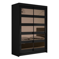 Szafa przesuwna Miami IV 120cm - pojemna garderoba - CZARNY