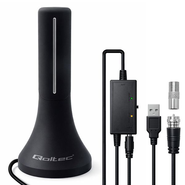 Antena Qoltec DVB-T2 32dBi 4m USB zdjęcie 1
