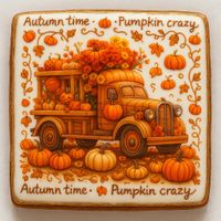 CIASTKO LUKROWANE PUMPKIN EXPERIENCES ROZ.L KWADRAT JESIEŃ RĘCZNIE ROBIONE