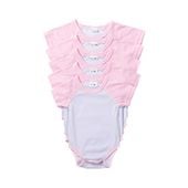 Body dziecięce z krótkim rękawem do sublimacji - różowe rękawy M