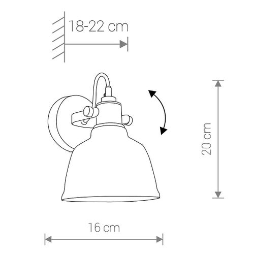 Industrialny kinkiet szklany Amalfi 9154 przydymiony do sypialni na Arena.pl