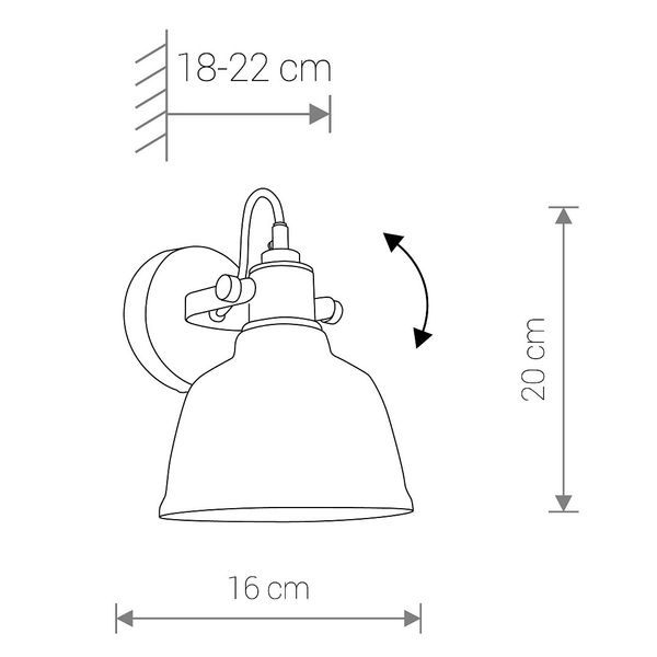 Industrialny kinkiet szklany Amalfi 9154 przydymiony do sypialni zdjęcie 3