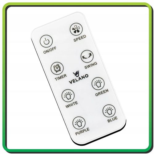 WENTYLATOR BEZŁOPATKOWY PODŁOGOWY OSCYLACJA TIMER PODŚWIETLENIE LED PILOT na Arena.pl