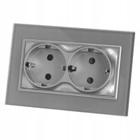 VL-71EU2-64 GNIAZDO PODWÓJNE 16A LIVOLO SZKŁO