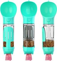 HQS Wielofunkcyjna Przenośna Butelka dla zwierząt, 300ml, Turkusowa