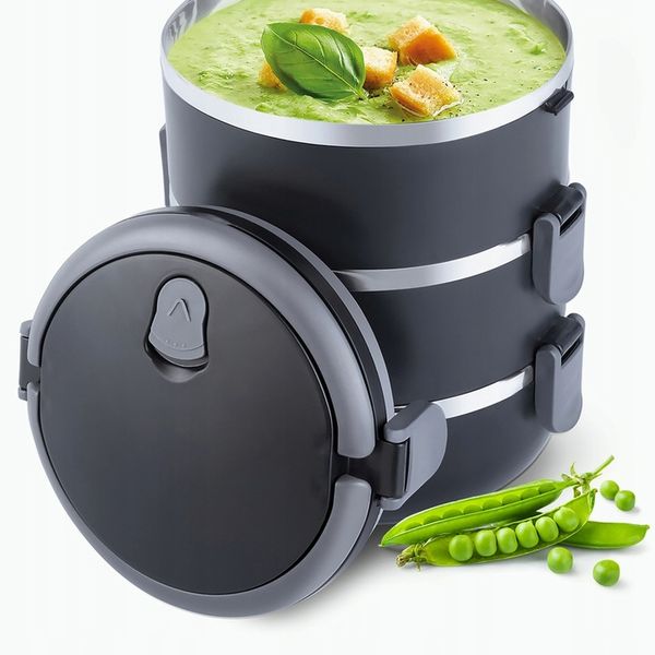 Termos obiadowy Lamart LT6023 1,8l czarny zdjęcie 1