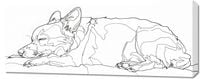 Obraz 100x40cm Śpiący Psiak